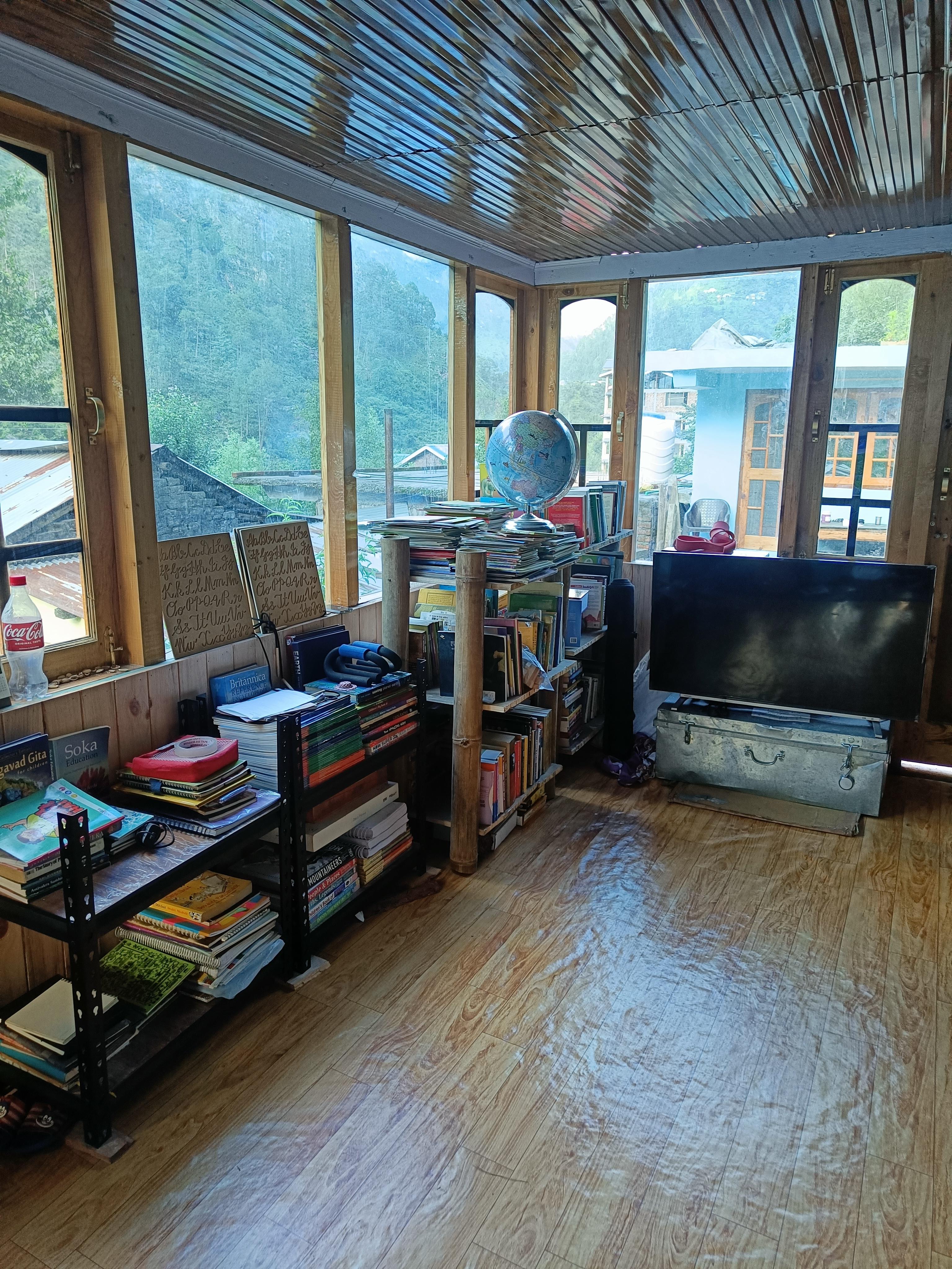 Photo of a room with books